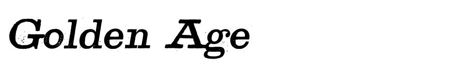 Golden Age font